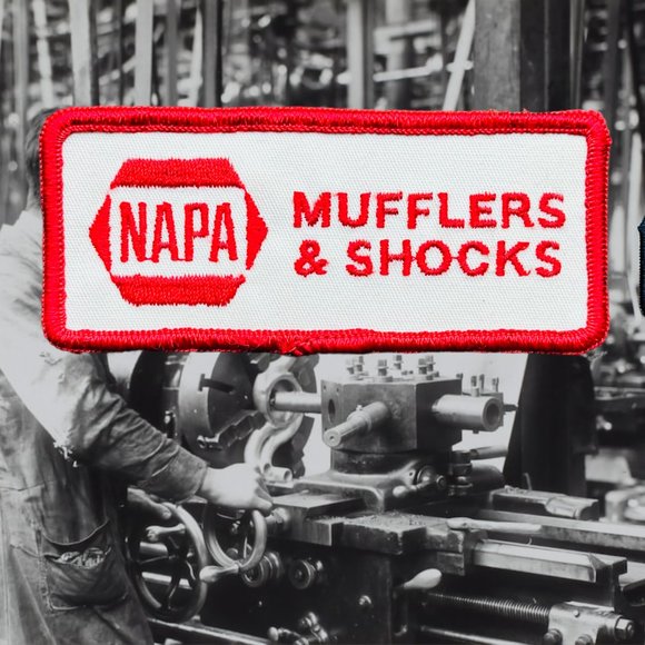 NAPA Mufflers & Shocks - 1990's Vintage Embroidered Patch - Picture 5 of 5